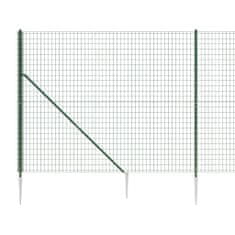 Vidaxl Drátěný plot s kotevními hroty zelený 1,6 x 10 m