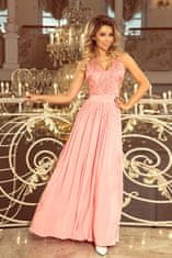 Numoco Dámské společenské šaty Lea pastelová růžová M