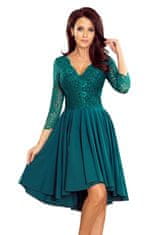 Numoco Dámské krajkové šaty Nicolle zelená 3XL