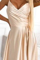 Numoco Dámské společenské šaty Chara zlatá XL