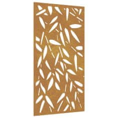 shumee Zahradní nástěnná dekorace 105 x 55 cm corten Bambusový list