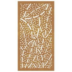 shumee Zahradní nástěnná dekorace 105 x 55 cm cortenová ocel List