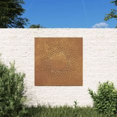 shumee vidaXL zahradní nástěnná dekorace 55x55 cm Corten Steel Sun