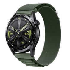 BStrap Nylon Loop řemínek na Huawei Watch GT2 42mm, green