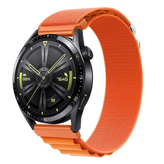 BStrap Nylon Loop řemínek na Huawei Watch GT3 46mm, orange