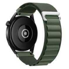 BStrap Nylon Loop řemínek na Huawei Watch GT2 42mm, green
