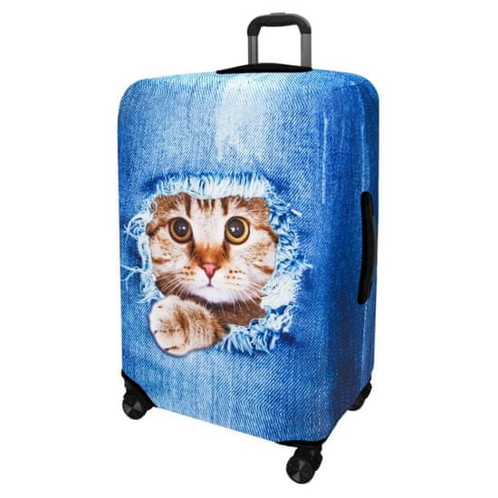 KUFRYPLUS Obal na kufr H155 Kočka v džínách M