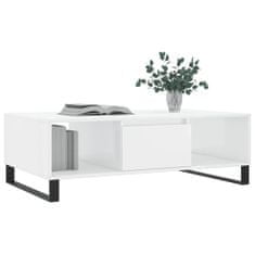 Greatstore Konferenční stolek lesklý bílý 104x60x35 cm kompozitní dřevo