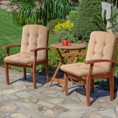 Hobbygarden BLANCA polštář na zahradní nábytek, židle, zahradní křeslo, polštář na terasu a balkon 102x50x6 barva béžová