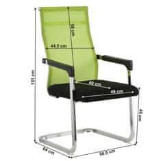 ATAN Zasedací židle RIMALA NEW - zelená/černá