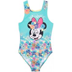 Sun City Dívčí jednodílné květované plavky Minnie Mouse