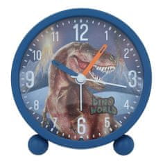 Dino World Stolní budík s osvětlením , Modrý s hnědým T-Rexem | 0412153_A