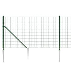 Greatstore Drátěný plot s kotevními hroty zelený 0,8 x 25 m