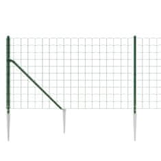 Vidaxl Drátěný plot s kotevními hroty zelený 1 x 25 m
