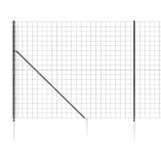 Vidaxl Drátěný plot s kotevními hroty antracitový 1,4 x 10 m