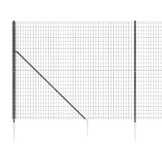 Greatstore Drátěný plot s kotevními hroty antracitový 2,2 x 25 m