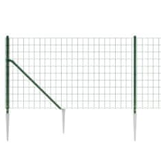 Greatstore Drátěný plot s kotevními hroty zelený 1 x 25 m
