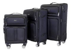 T-class® Sada 3 cestovních kufrů 932, černá