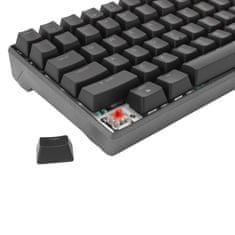 White Shark herní mechanická klávesnice KATANA ,US layout,červený switch, černá/šedá (ESL-K2)