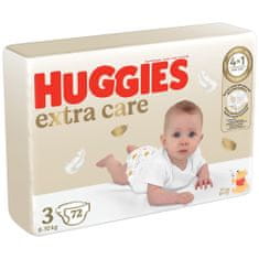 Huggies Extra Care pleny jednorázové 3 (6-10 kg) 72 ks