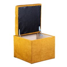 Butopêa Taburet židle s úložným prostorem, 50x50cm, hořčičné barvy - BUTOPEA
