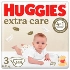 Huggies 2x Extra Care pleny jednorázové 3 (6-10 kg) 144 ks