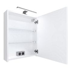BPS-koupelny Zrcadlová skříňka závěsná s LED osvětlením Fabrice W 50 ZS