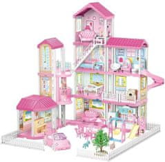 iMex Toys XXL domeček Dream Villa s výtahem, osvětlením a doplňky 556-24