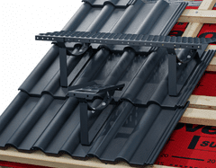 Vše pro střechu PLATFORMSET SHORT 40 - Stoupací střešní komplet 40 cm, univerzální, betonová/pálená krytina, hnědá