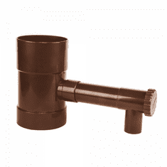Bradas Sběrač dešťové vody s ventilem 80mm, hnědý BR-IBCLZ1-080-BR