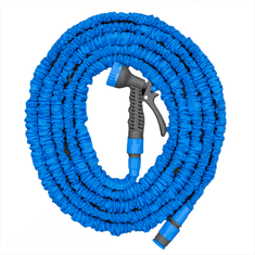 Bradas Flexibilní, smršťovací zahradní hadice 7,5m-22m s postřikovačem - modrá TRICK HOSE BR-WTH722BL