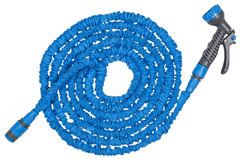 Bradas Flexibilní, smršťovací zahradní hadice 7,5m-22m s postřikovačem - modrá TRICK HOSE BR-WTH722BL