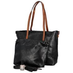 Urban Style Stylová sada: Shopper kabelka a menší crossbody Rita, černá