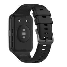 FIXED Silikonový řemínek FIXED Silicone Strap pro Huawei Watch FIT2, černý