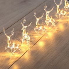 DecoKing Vánoční LED světýlka REINDEERS teplá bílá