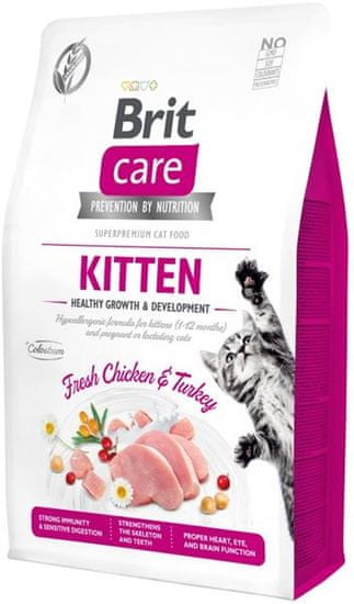 Brit Care Cat Grain-Free Kitten Healthy Growth & Development Chicken+Turkey 2 kg
