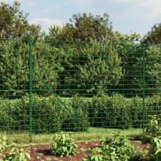 Greatstore Drátěný plot s přírubami zelený 1,6 x 25 m