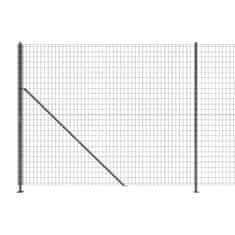 Vidaxl Drátěný plot s přírubami antracitový 2,2 x 25 m
