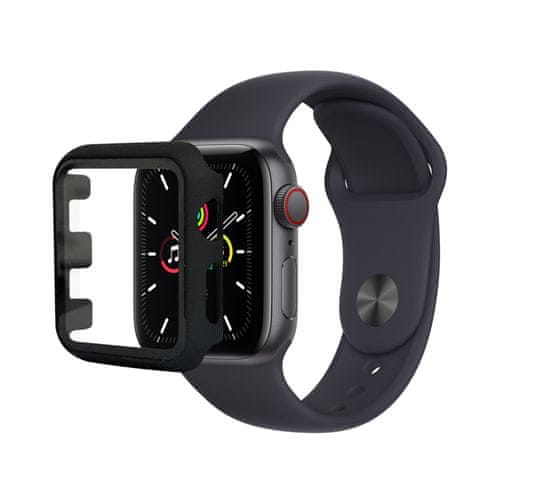 KOMA Ochranný kryt s tvrzeným sklem pro Apple Watch 40 mm (Series 4, 5, 6, SE), černá