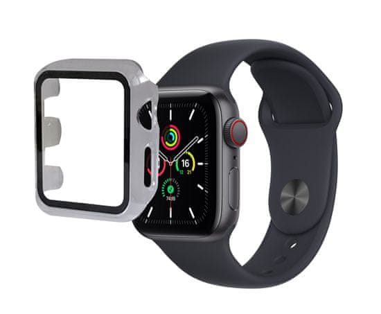 KOMA Ochranný kryt s tvrzeným sklem pro Apple Watch 41 mm (Series 7, Series 8), transparentní
