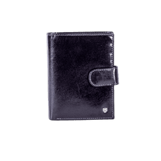 Rovicky Černá kožená peněženka se zapínáním CE-PR-N4L-RVT.15_281601 Univerzální