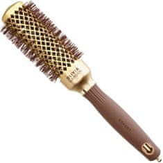 Olivia Garden Expert Blowout Shine Gold & Brown 35mm - kartáč na styling vlasů, dodává vlasům lesk, zabraňuje krepatění vlasů,