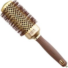 Olivia Garden Expert Blowout Shine Gold & Brown 45mm - kartáč na styling vlasů, dodává vlasům lesk, zabraňuje krepatění vlasů,