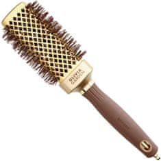 Olivia Garden Expert Blowout Straight Gold & Brown - kartáč na úpravu vlasů, vhodný pro všechny typy vlasů, umožňuje vytvářet různorodé účesy, 40ml