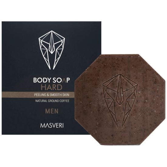Masveri Body Soap Hard - Peelingové a vyhlazující tělové mýdlo, důkladné čištění pleti, peelingový účinek, 100g