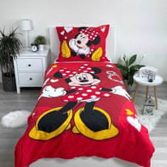 Jerry Fabrics  Povlečení Minnie Red heart 140x200, 70x90 cm