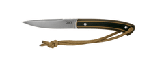 CRKT CR-2382 BIWA BROWN BLACK všestranný vnější nůž 7,7 cm, černo-hnědá, G10, plastové pouzdro