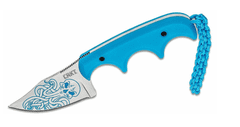 CRKT CR-2387O MINIMALIST Bowie Cthulhu nůž na krk 5,4 cm, modrá, plast, plastové pouzdro