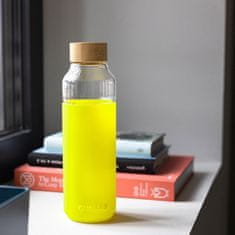 QUOKKA , Skleněná lahev na vodu Flow 660 ml | neon green