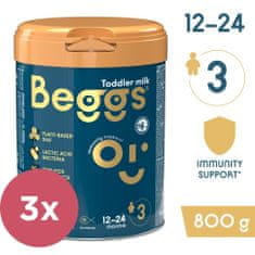 Beggs 3x 3 Mléko batolecí 800 g 12m+